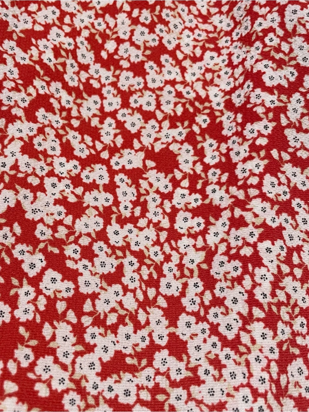 Max Studio Red Floral Dress with Tie Waist - Picture 6 of 6